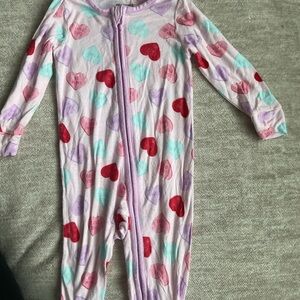 EUC bamboo Heart Patterned footie
